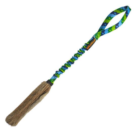 WondaBunny Bungee Tug | Jouet pour chien en fourrure de lapin | Tug-E-Nuff