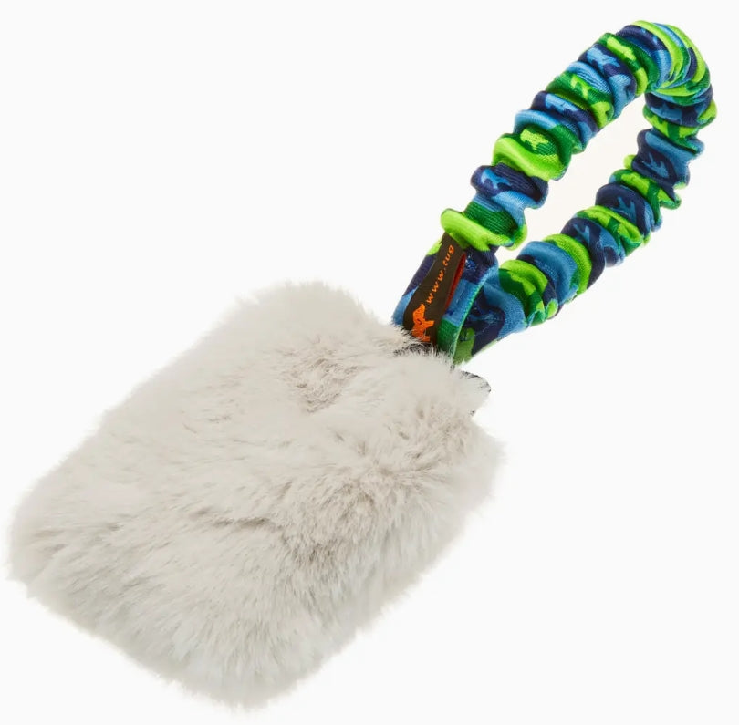 Tug Bungee avec couineur – Disponible en peau de lapin ou fausse fourrure