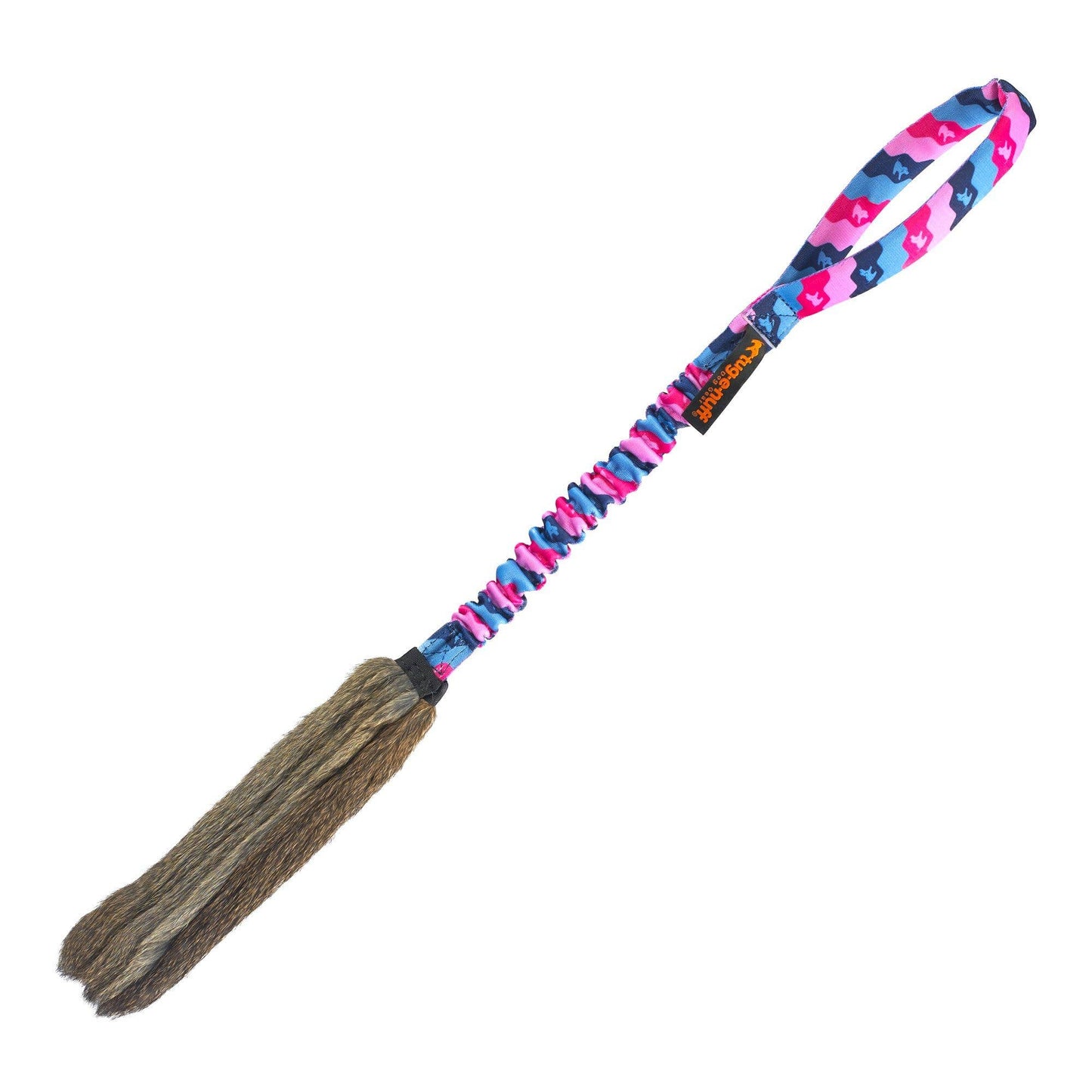 WondaBunny Bungee Tug | Jouet pour chien en fourrure de lapin | Tug-E-Nuff